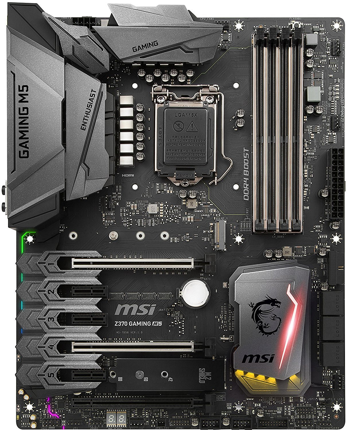 MSI Z370 GAMING M5 Intel Compatible Motherboard for Desktop Computer/PC