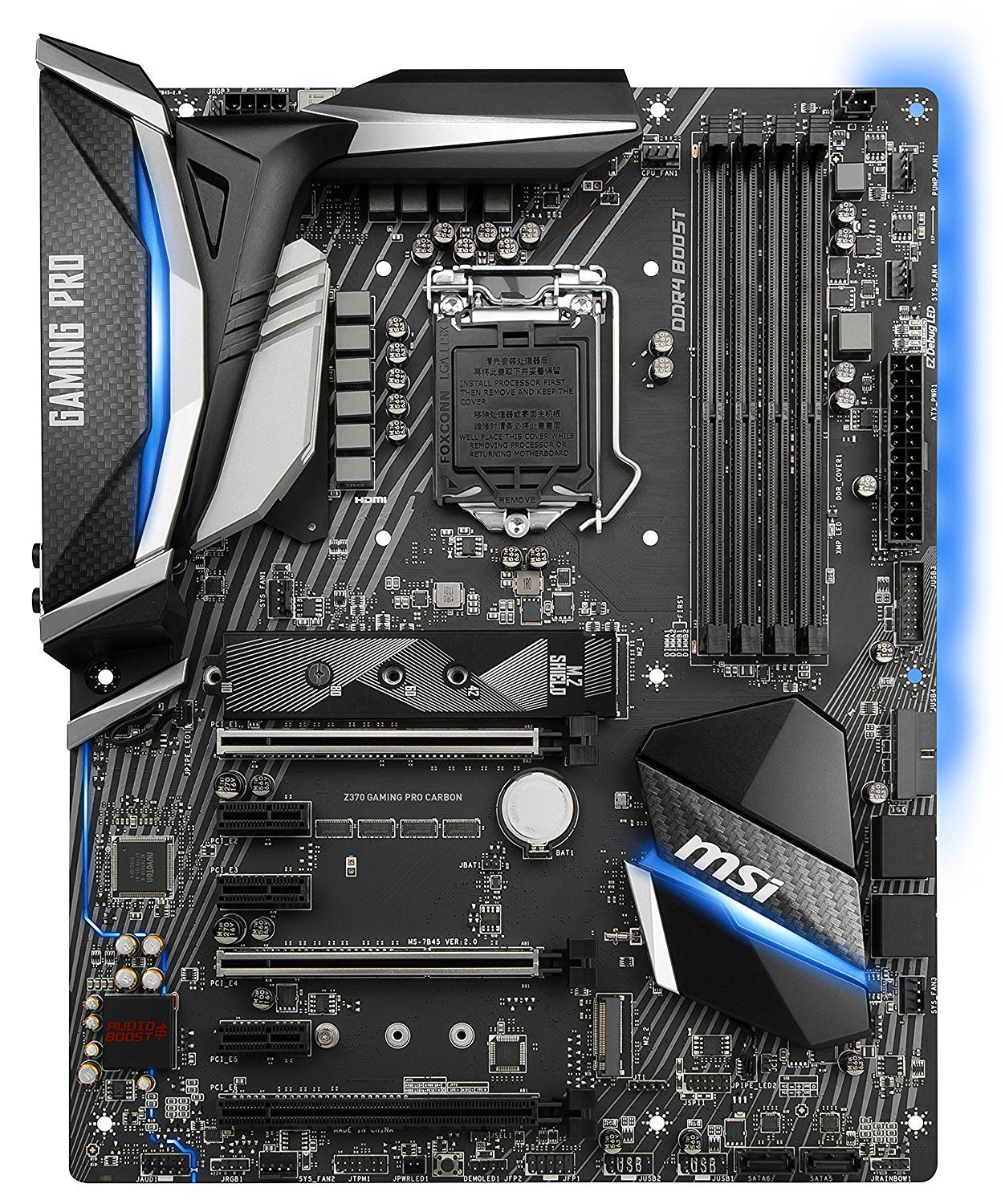 MSI Z370 Gaming PRO CARBON Intel Compatible Motherboard for Desktop Computer/PC