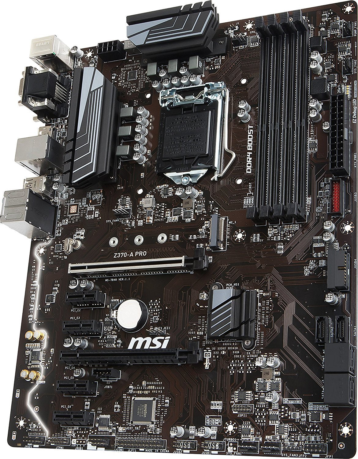 MSI Z370-A PRO Intel Compatible Motherboard for Desktop Computer/PC
