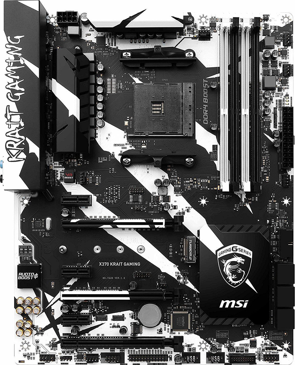 MSI X370 Krait Socket AM4 ATX Compatible Motherboard for Desktop Computer/PC