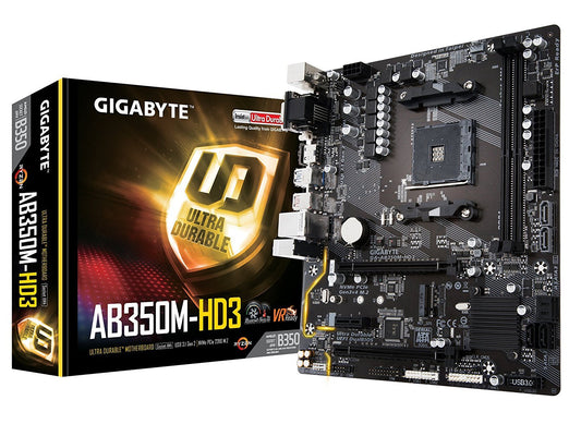 GIGABYTE AB350M-HD3 AMD Compatible Motherboard for Desktop Computer/PC