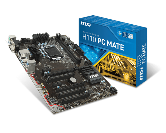 MSI H110 PC MATE Intel Compatible Motherboard for Desktop Computer/PC