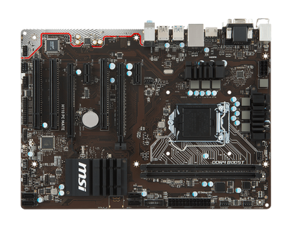 MSI H110 PC MATE Intel Compatible Motherboard for Desktop Computer/PC